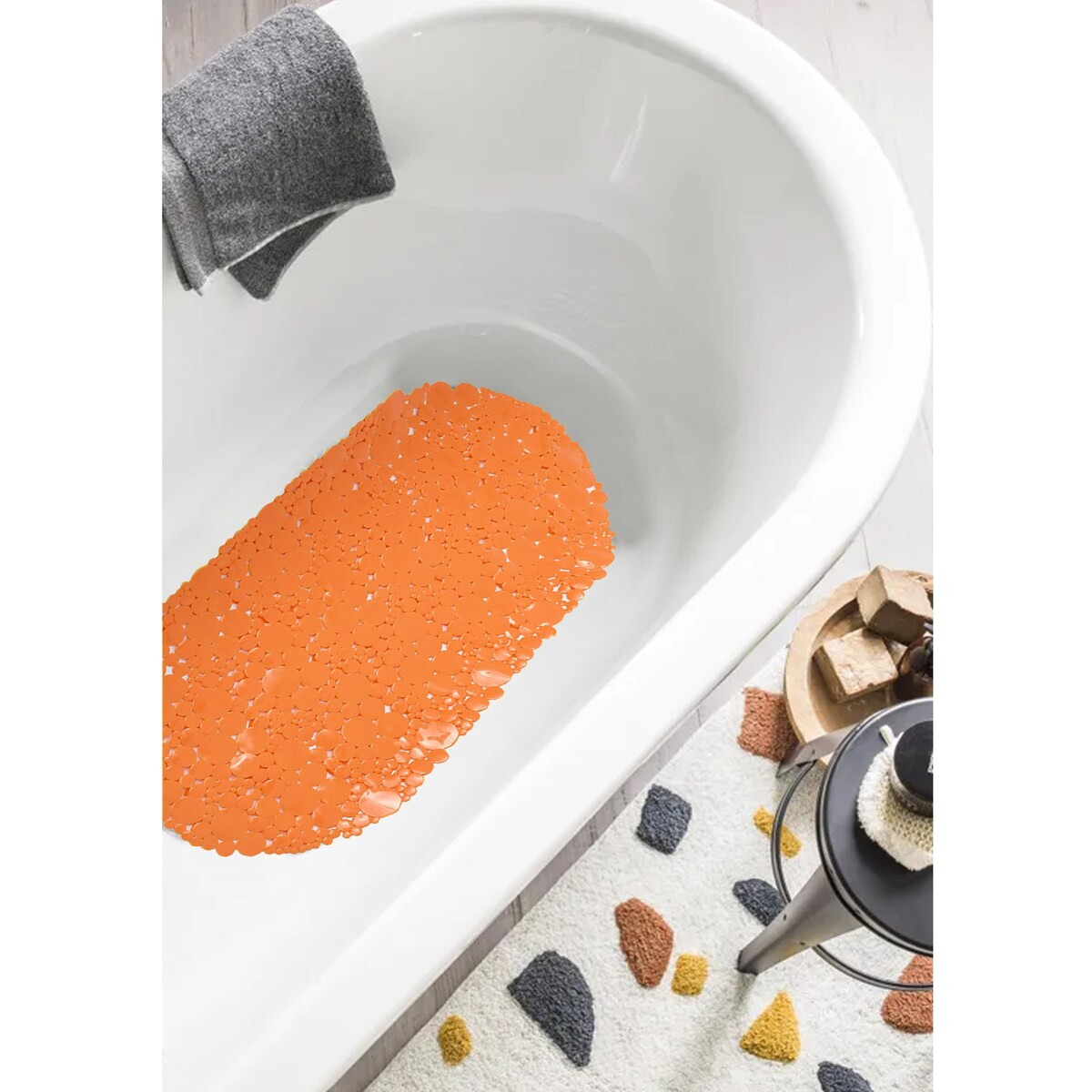 Tappetino antiscivolo ovale per vasca da bagno Bubbles 28 L x 15 W