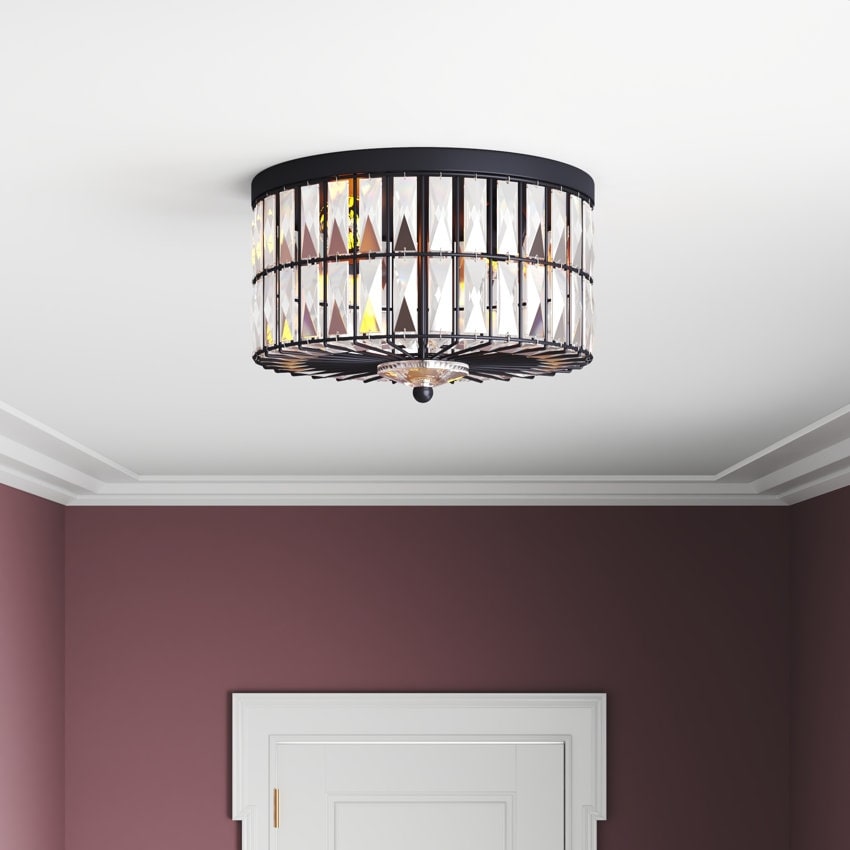 Lampada da soffitto a filo con cristallo a incandescenza a 2 luci C Cattleya