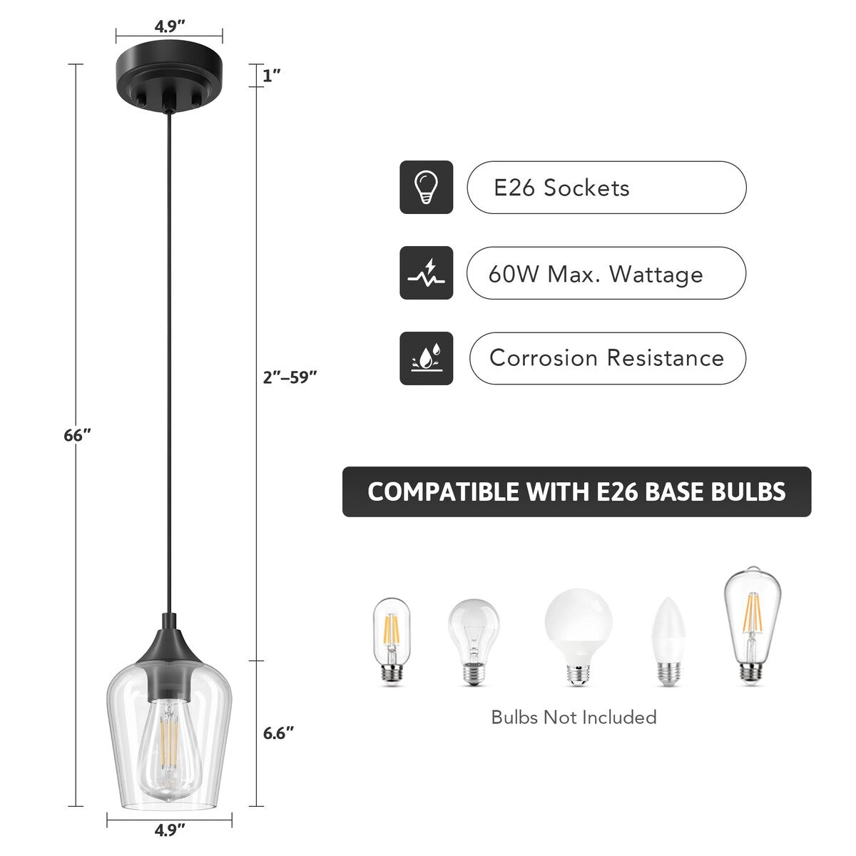 Lampada a sospensione CO-Z a 1 luce con altezza regolabile
