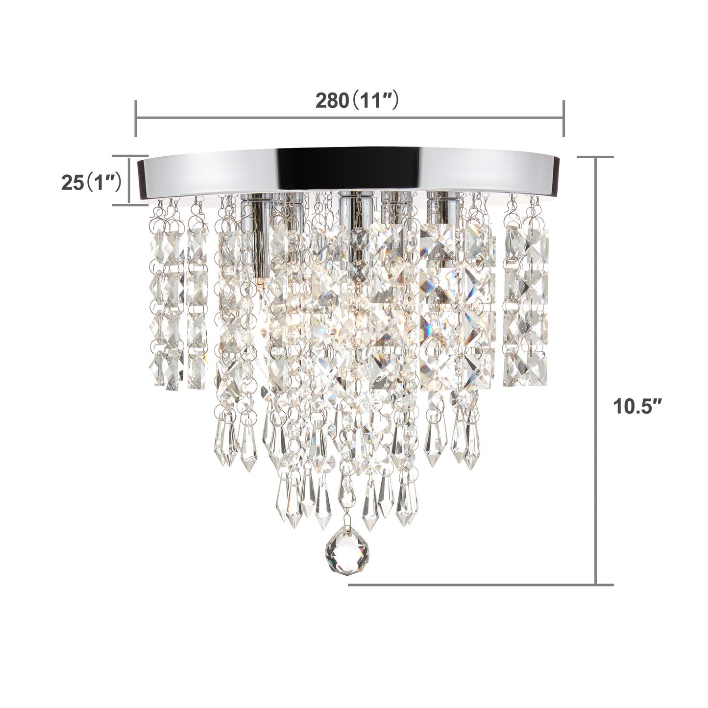 Lampadario da soffitto in cristallo a filo CO-Z 11 a 5 luci