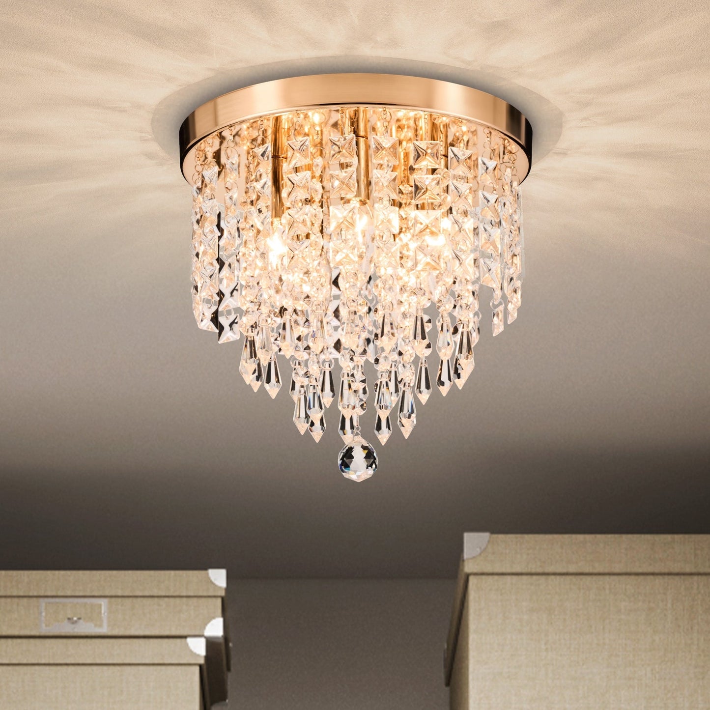 Lampadario da soffitto in cristallo a filo CO-Z 11 a 5 luci