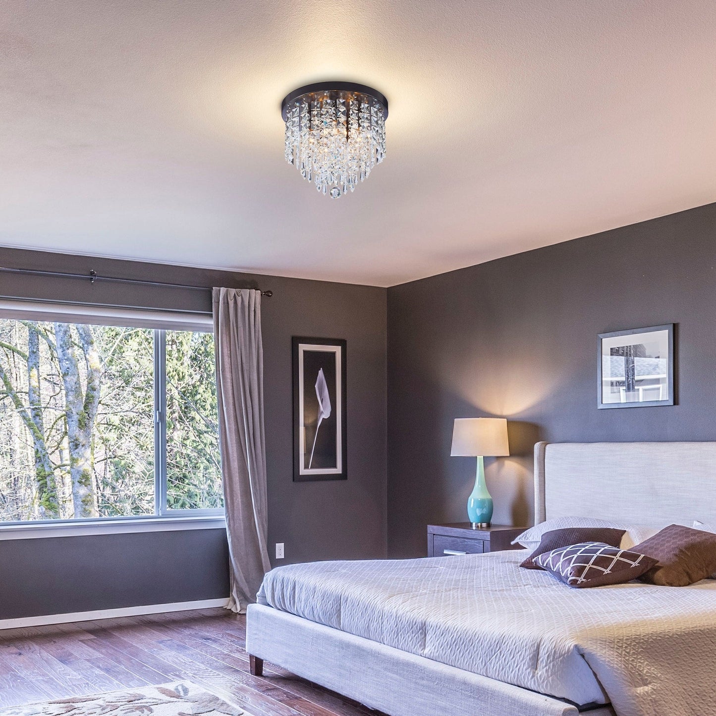 Lampadario da soffitto in cristallo a filo CO-Z 11 a 5 luci