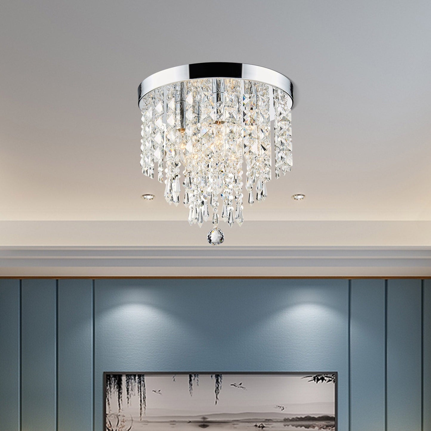Lampadario da soffitto in cristallo a filo CO-Z 11 a 5 luci