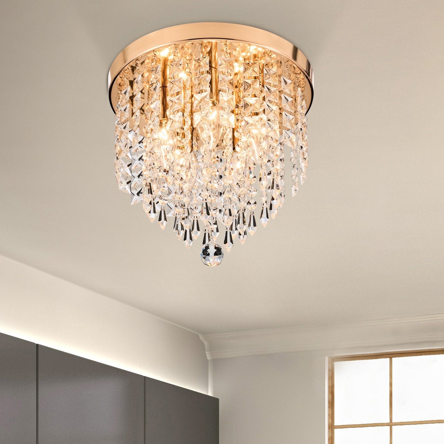 Lampadario da soffitto in cristallo a filo CO-Z 11 a 5 luci