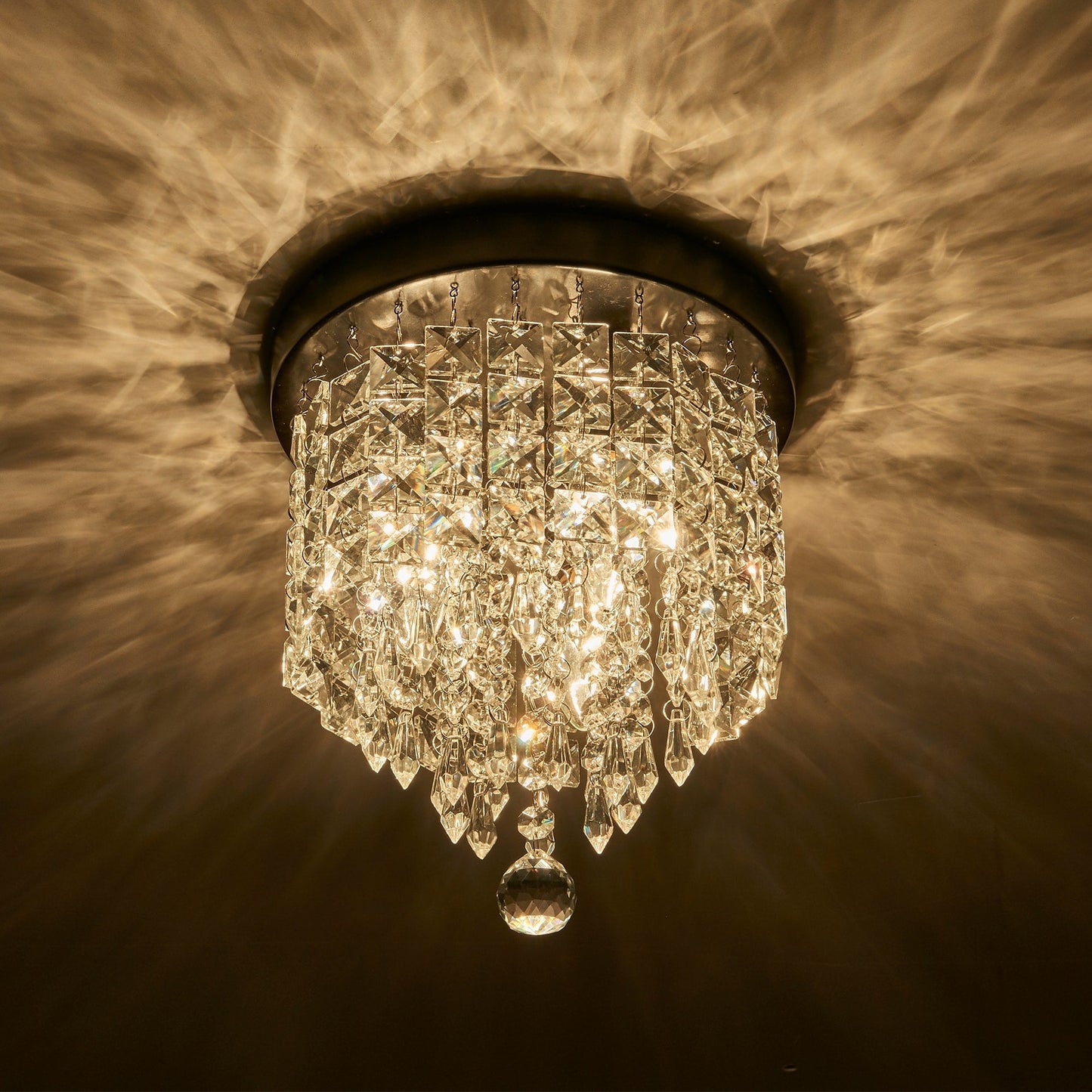 Lampadario in cristallo mini a 3 luci CO-Z con cristalli a goccia