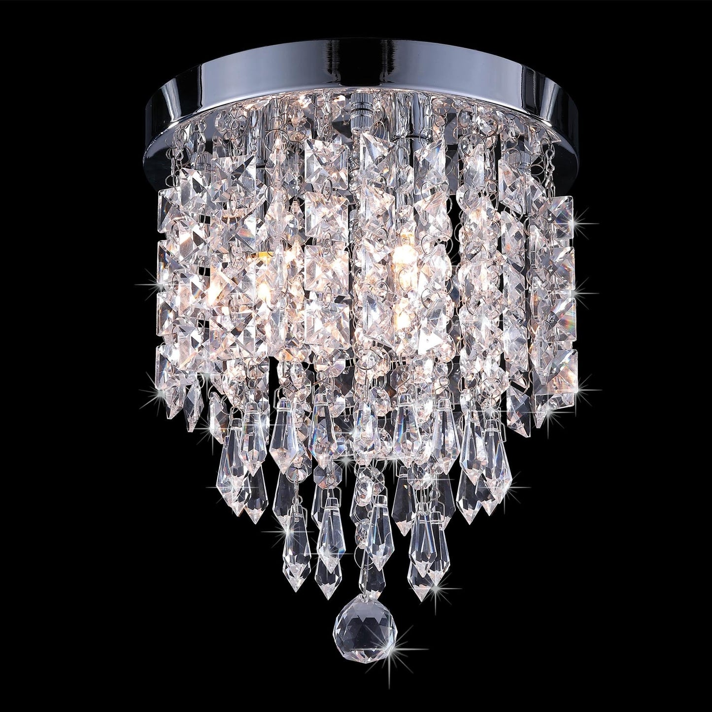 Lampadario in cristallo mini a 3 luci CO-Z con cristalli a goccia