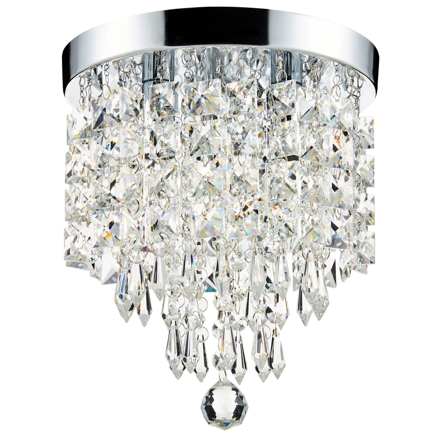 Lampadario in cristallo mini a 3 luci CO-Z con cristalli a goccia