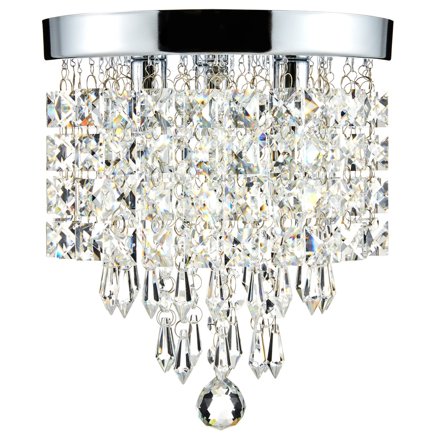 Lampadario in cristallo mini a 3 luci CO-Z con cristalli a goccia