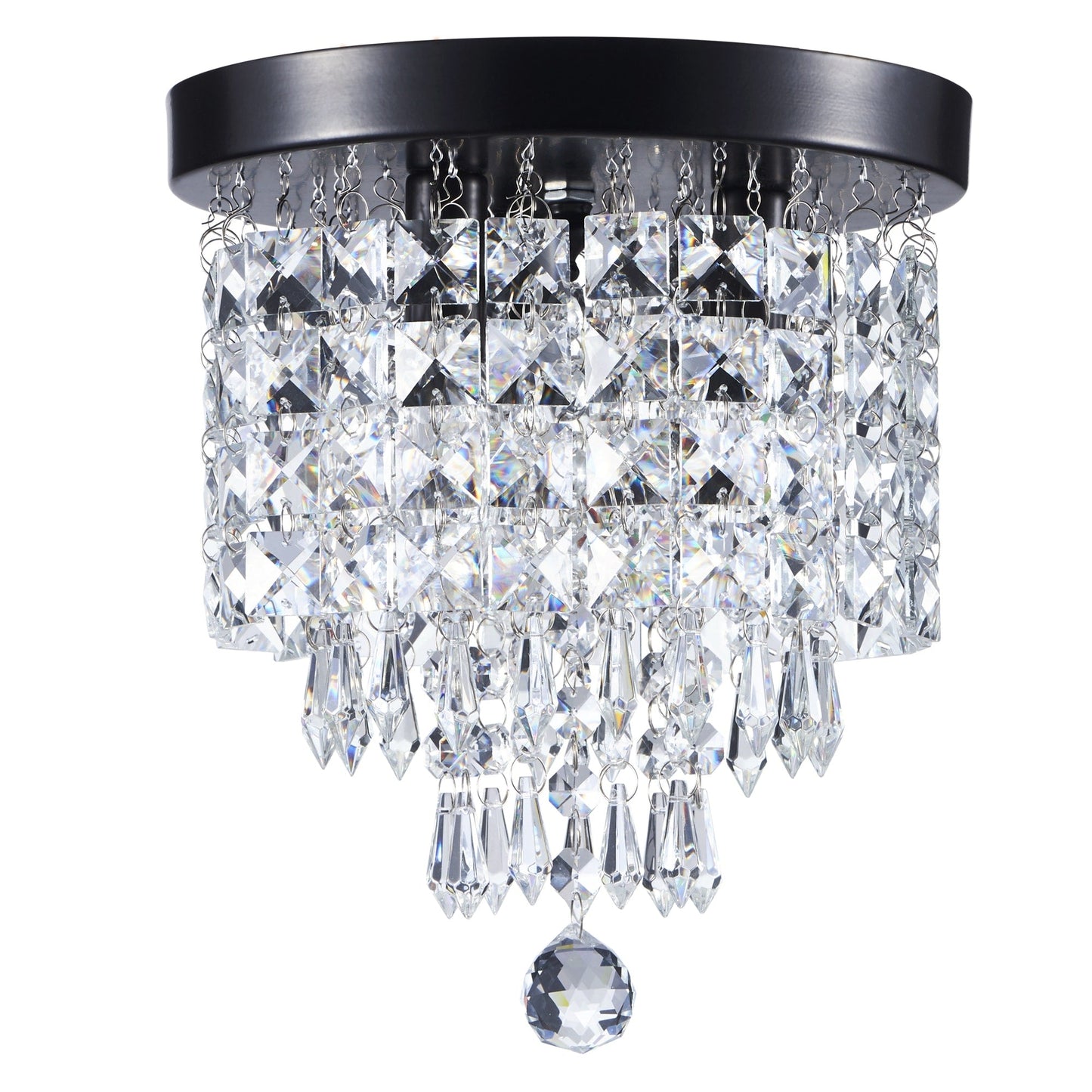 Lampadario in cristallo mini a 3 luci CO-Z con cristalli a goccia