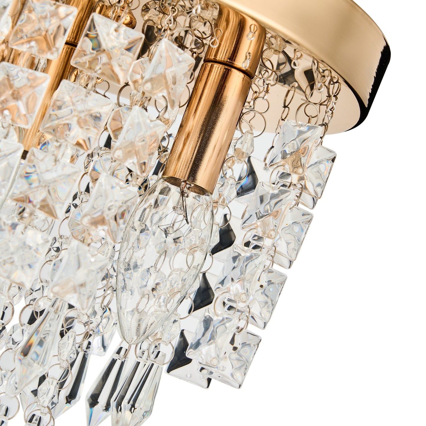 Lampadario in cristallo mini a 3 luci CO-Z con cristalli a goccia