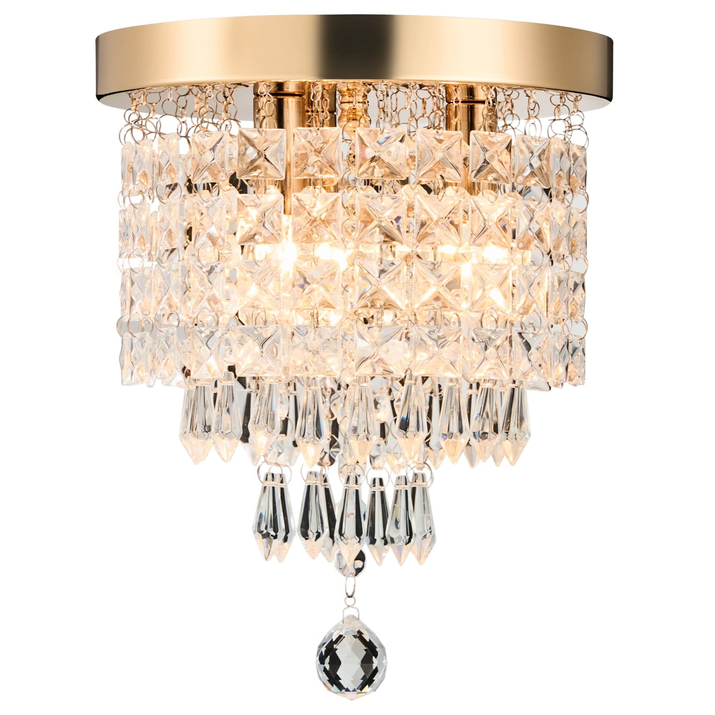 Lampadario in cristallo mini a 3 luci CO-Z con cristalli a goccia
