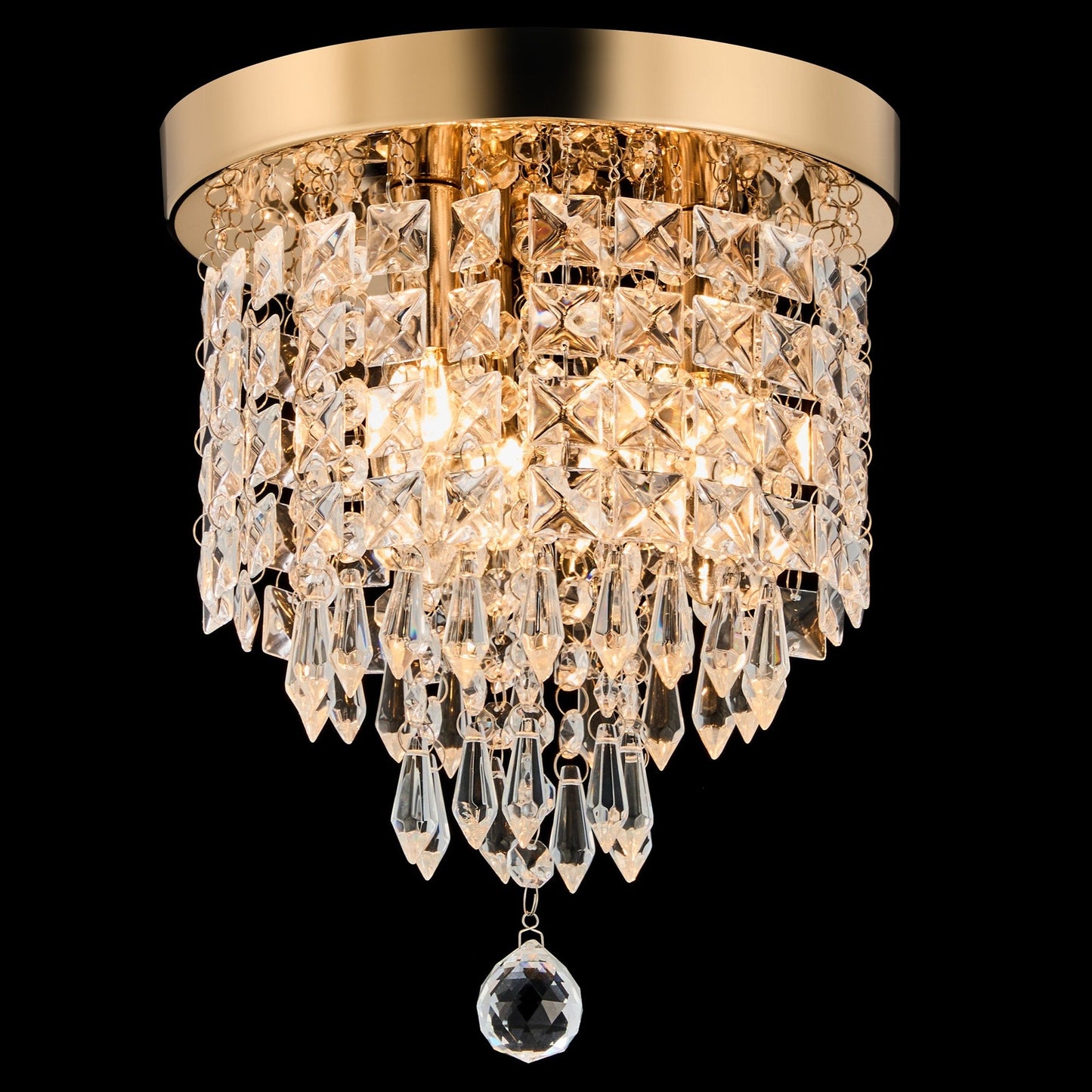 Lampadario in cristallo mini a 3 luci CO-Z con cristalli a goccia