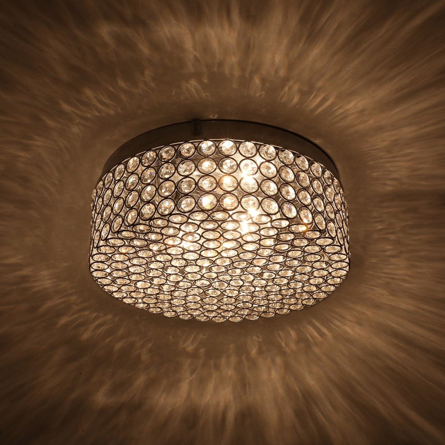 Lampada da soffitto moderna a 2 luci in cristallo rotondo CO-Z