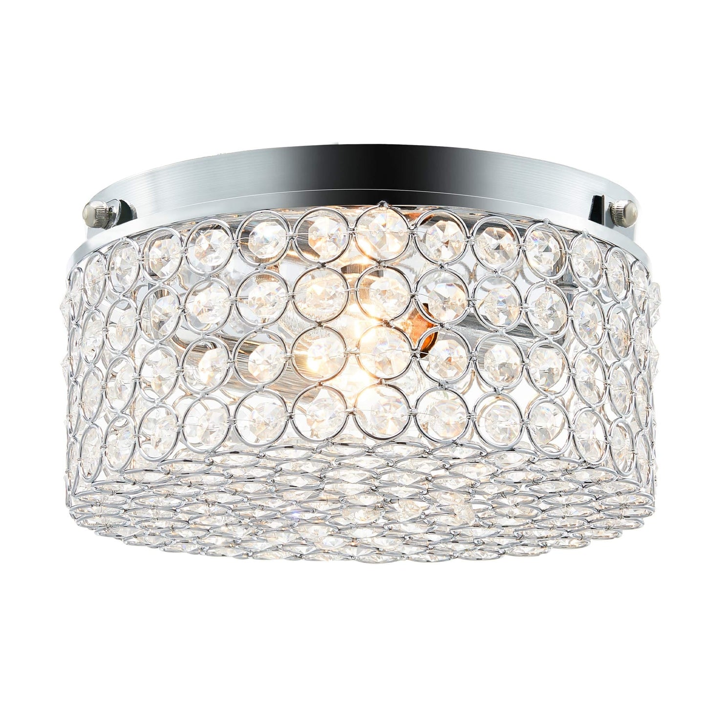 Lampada da soffitto moderna a 2 luci in cristallo rotondo CO-Z