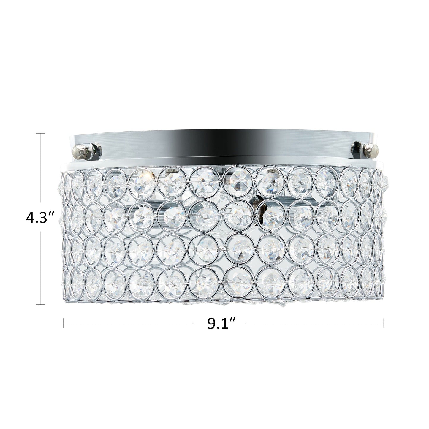 Lampada da soffitto moderna a 2 luci in cristallo rotondo CO-Z