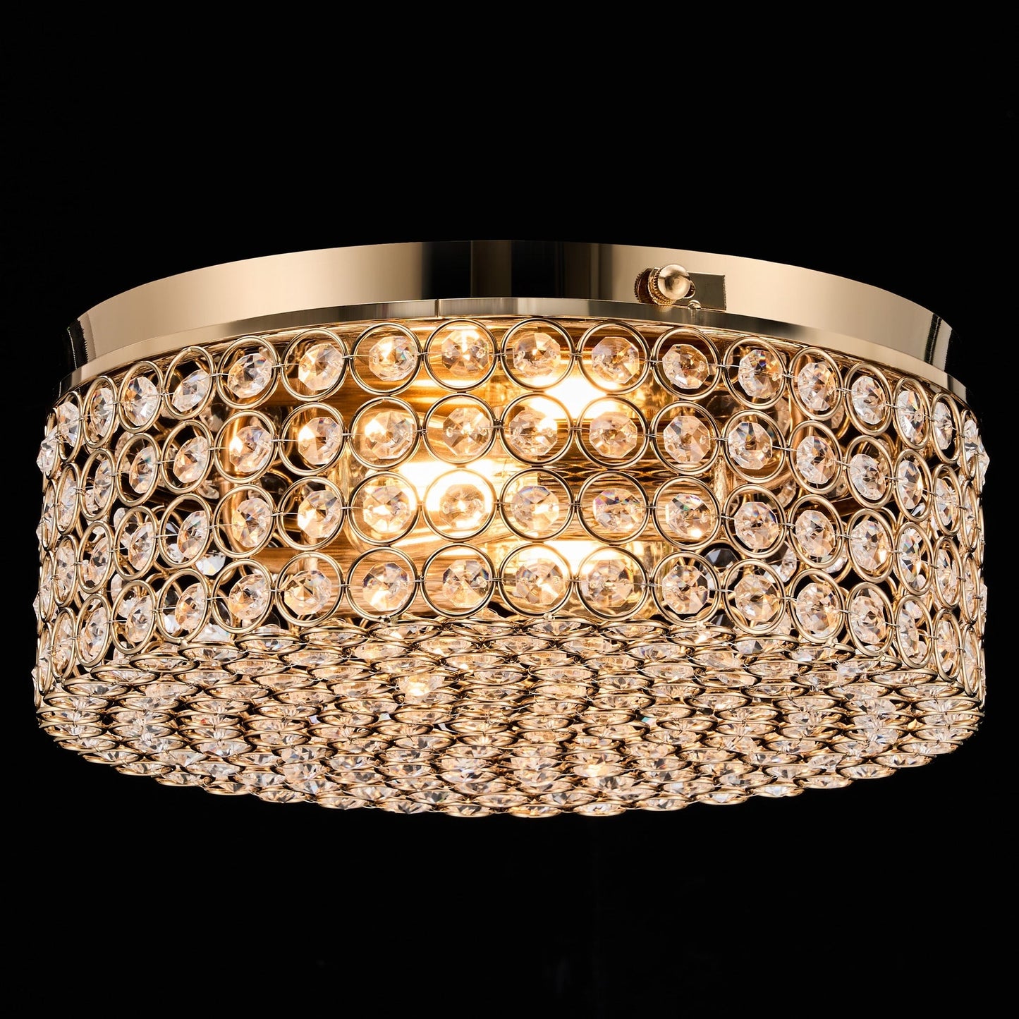 Lampada da soffitto moderna a 2 luci in cristallo rotondo CO-Z