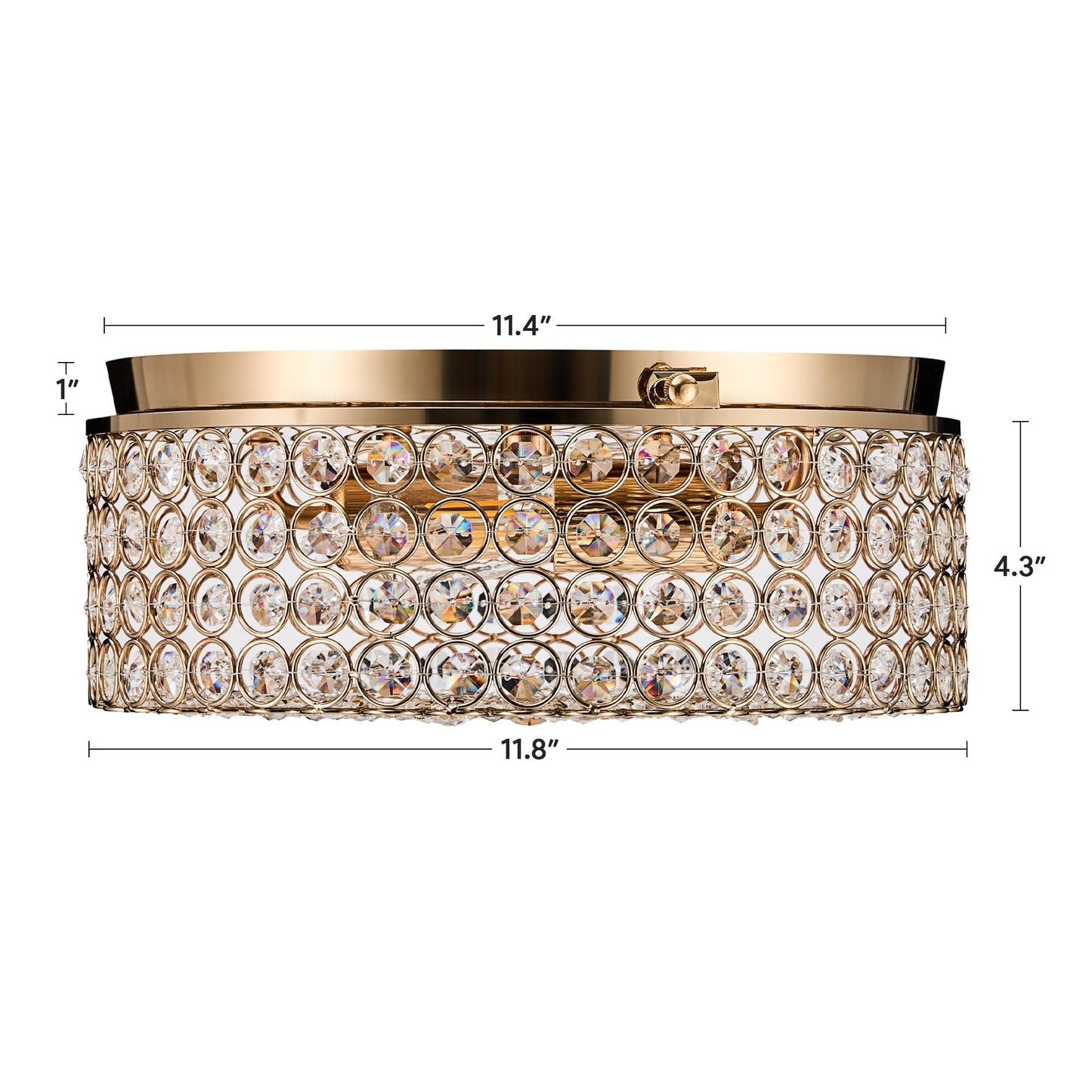 Lampada da soffitto moderna a 2 luci in cristallo rotondo CO-Z