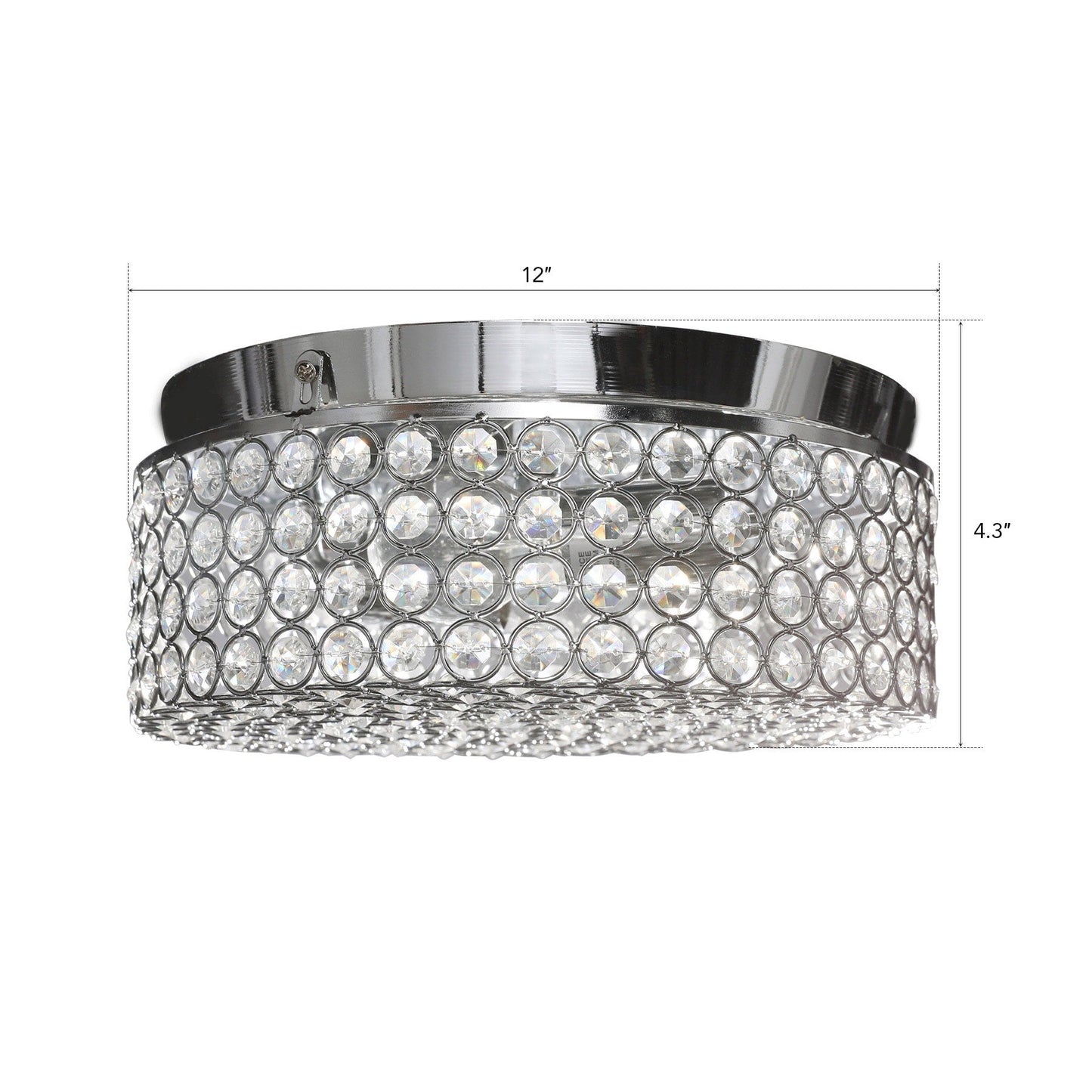 Lampada da soffitto moderna a 2 luci in cristallo rotondo CO-Z