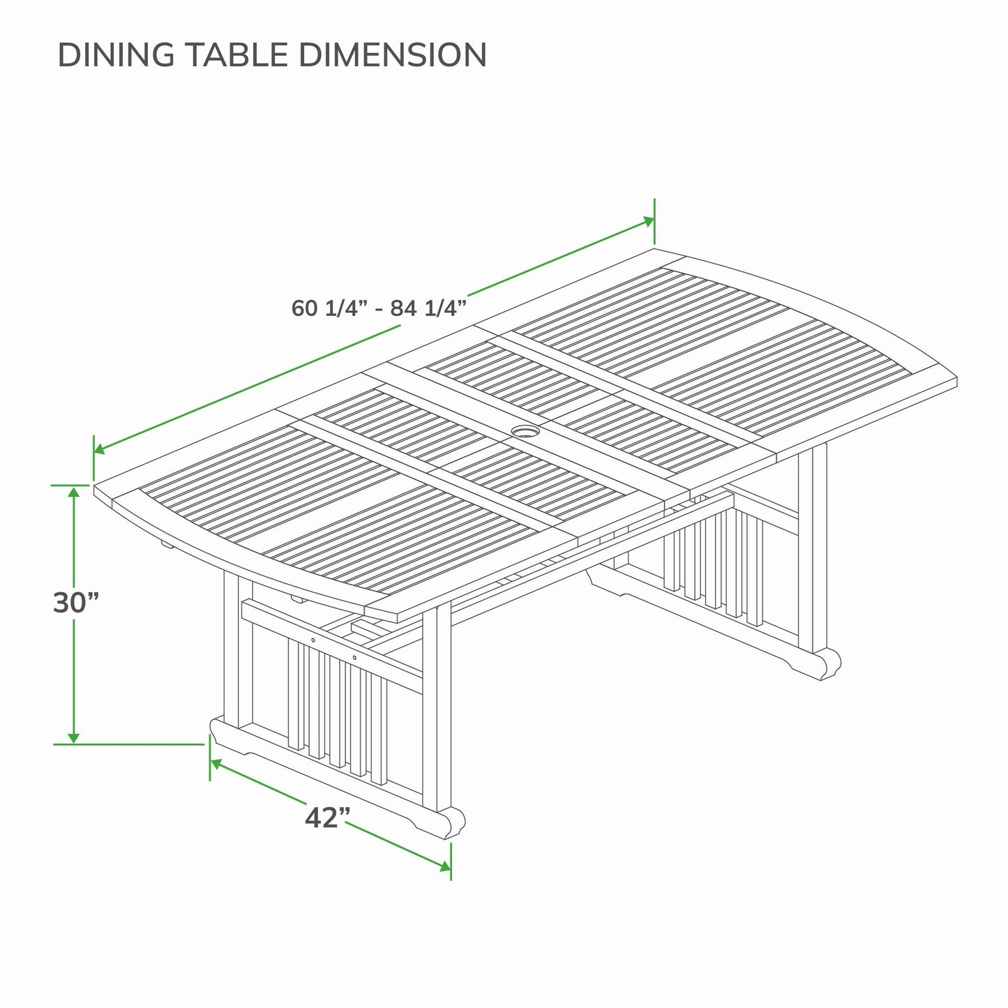 Set da pranzo estensibile da esterno Cambridge Casual Caterina in teak, 6 pezzi