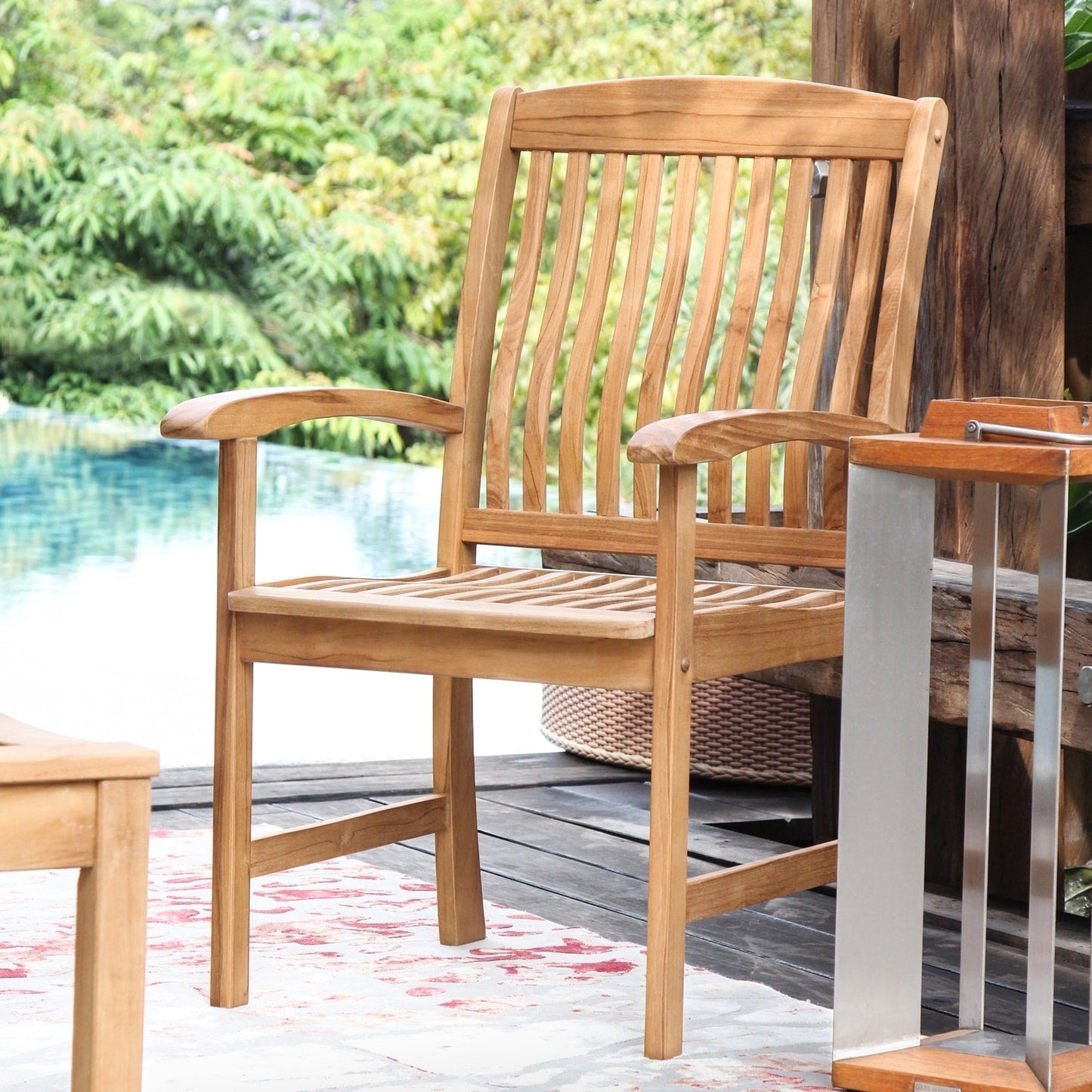 Set da pranzo estensibile da esterno Cambridge Casual Caterina in teak, 6 pezzi