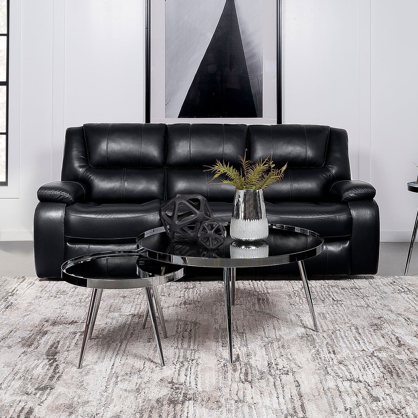 Divano reclinabile con rivestimento in similpelle Camila Transitional