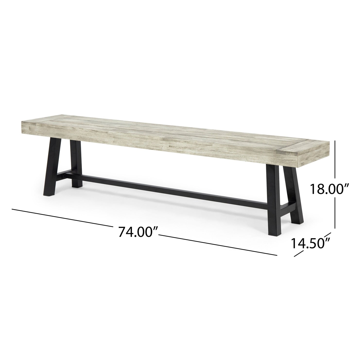 Panca da esterno in legno di acacia Carlisle di Christopher Knight Home