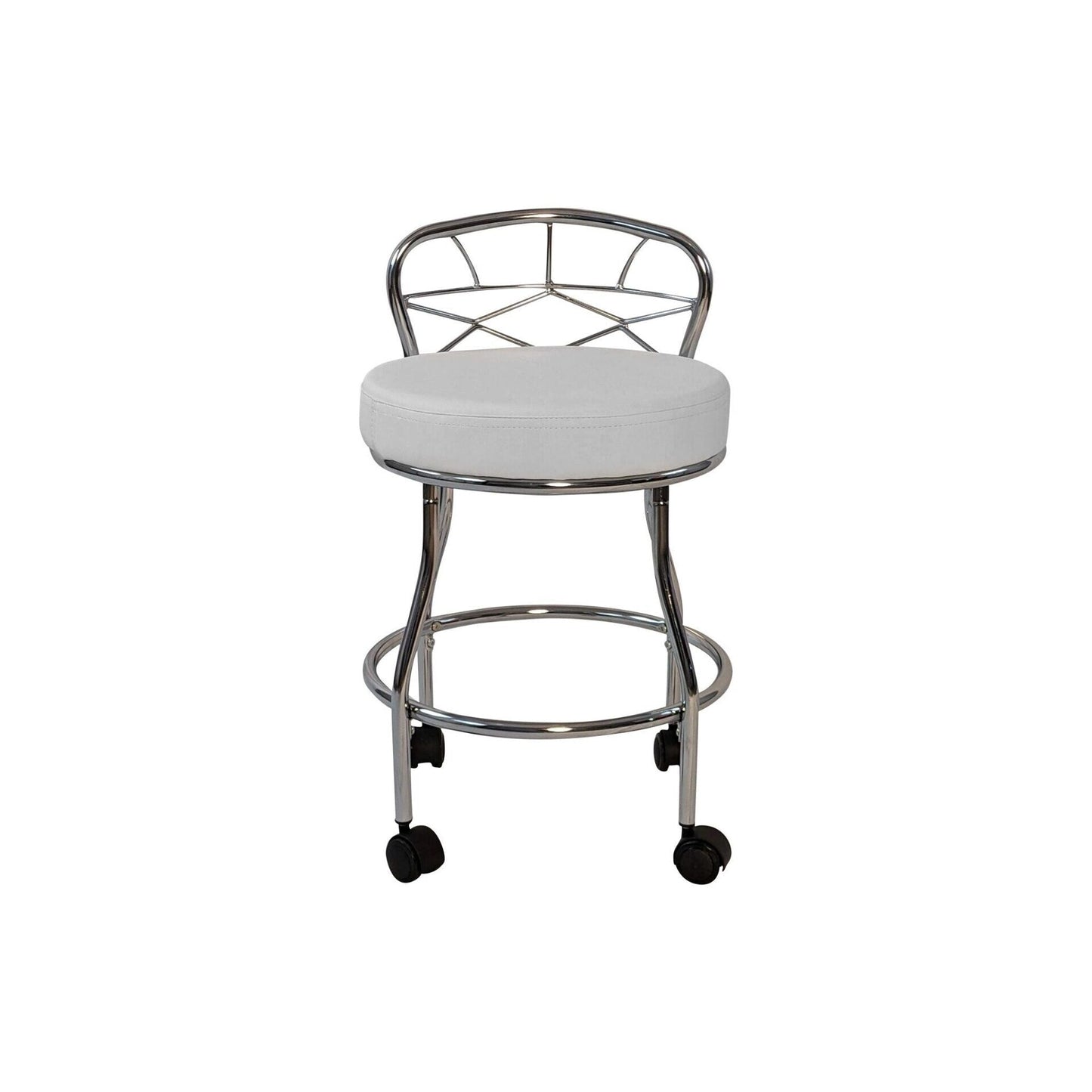 Sgabello da toeletta Diana X-Back con rotelle Carolina Living