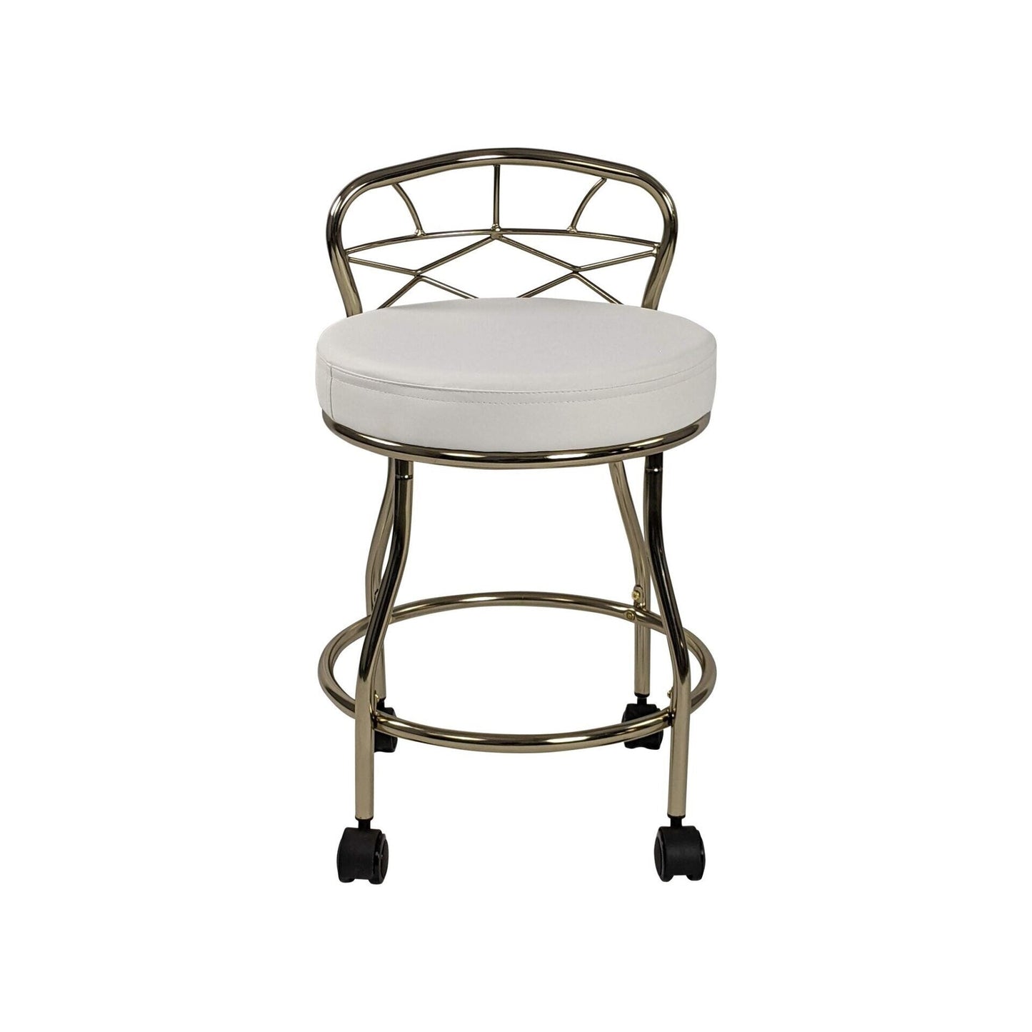 Sgabello da toeletta Diana X-Back con rotelle Carolina Living