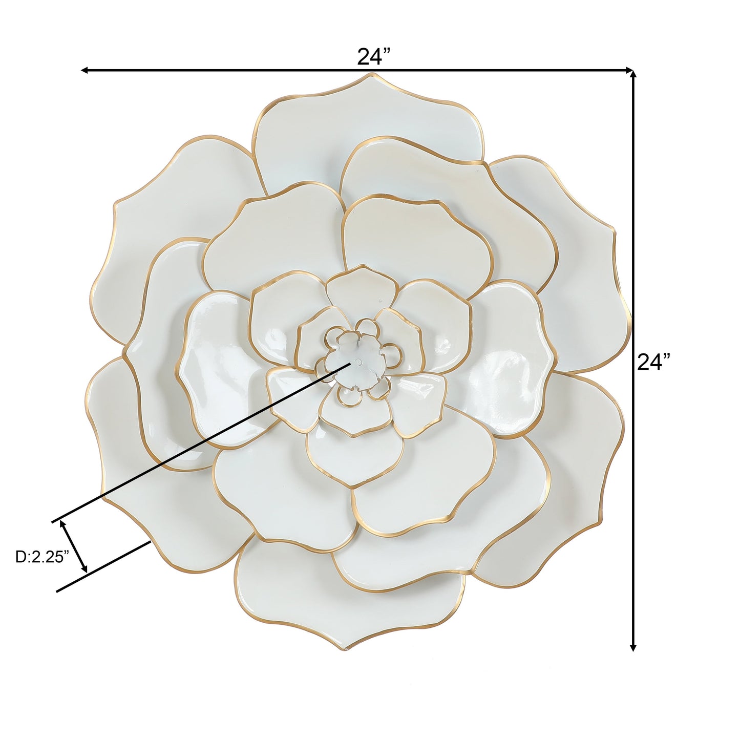 Carson Carrington Mjugg - Decorazione murale in metallo bianco con fiori