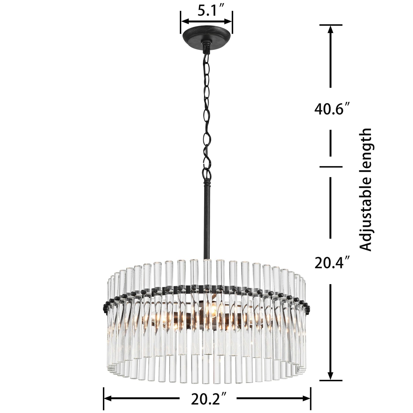 Lampadario in cristallo a 5 luci Casandra
