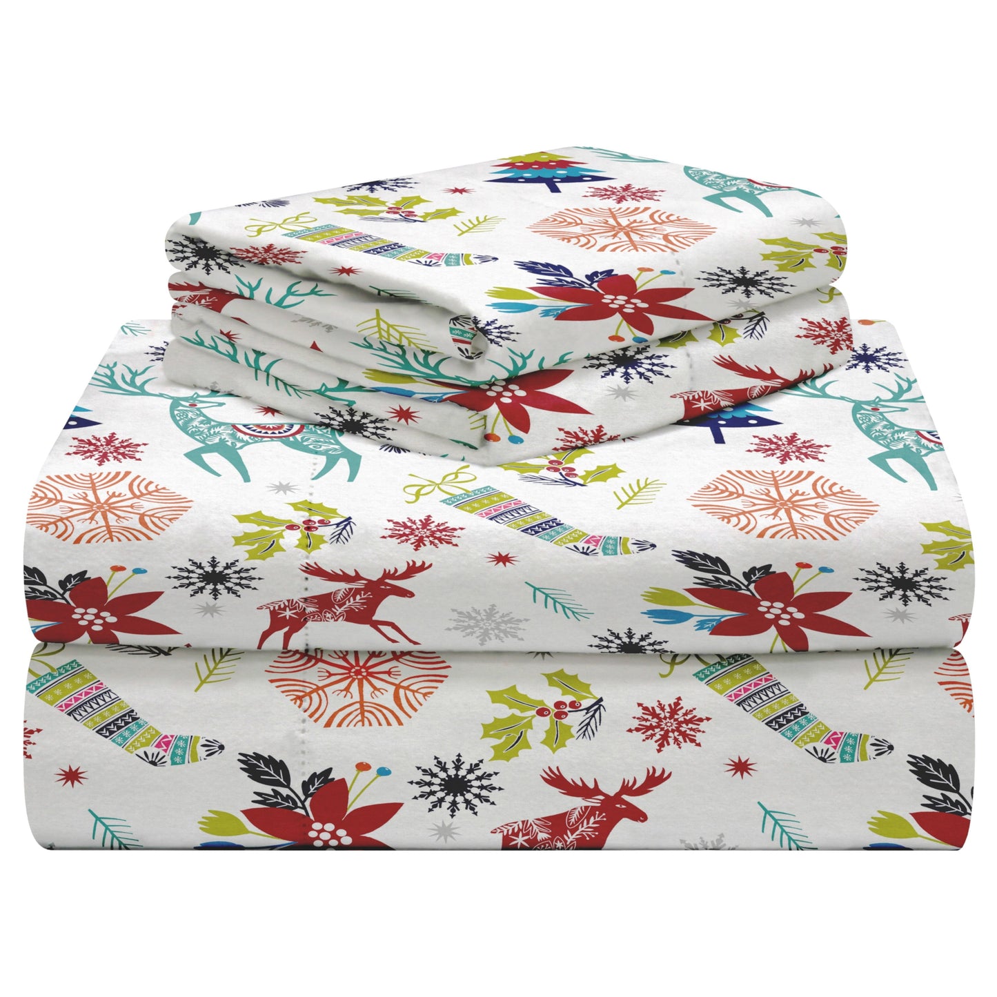 Set di lenzuola Celeste Home in flanella pesante di cotone 190 GSM, effetto velluto