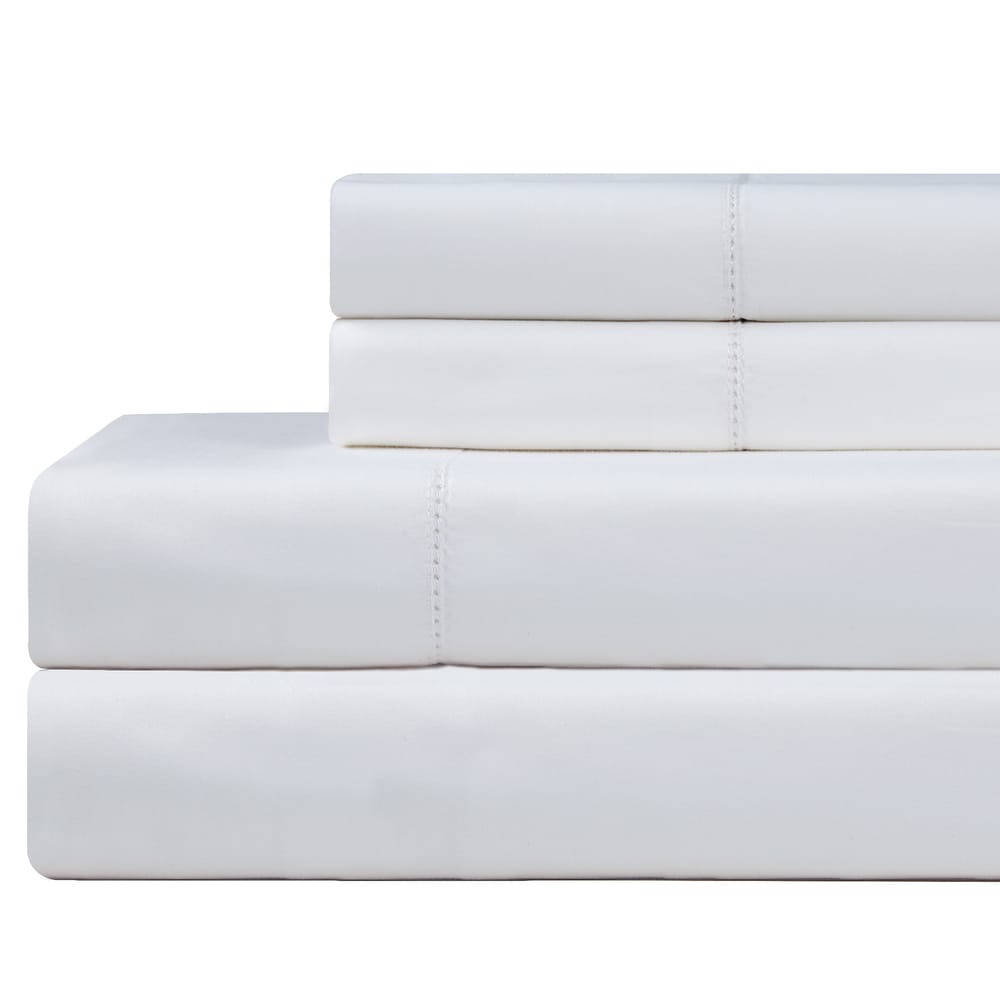 Set di lenzuola in raso di cotone Pima 610TC Celeste Home con tasche profonde