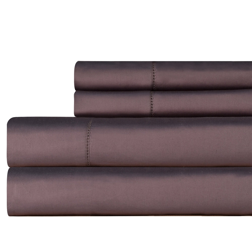 Set di lenzuola in raso di cotone Pima 610TC Celeste Home con tasche profonde