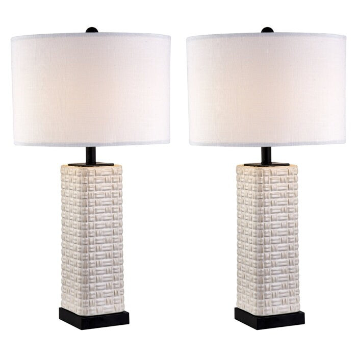 Set di lampade da tavolo USB in ceramica