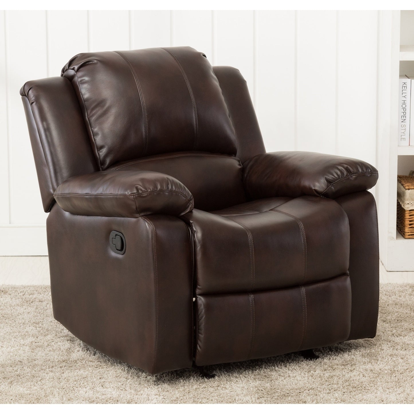 Poltrona reclinabile Charleston in pelle e gel di Greyson Living