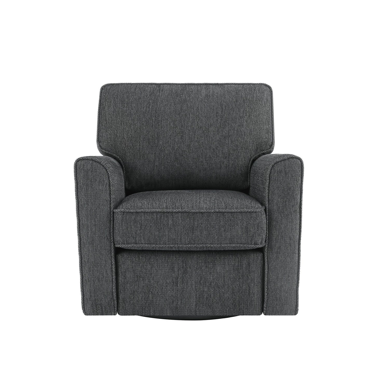 Poltrona girevole a 360° in ciniglia, poltrona moderna con tasche laterali, poltrona girevole, poltrona reclinabile ergonomica per camera da letto