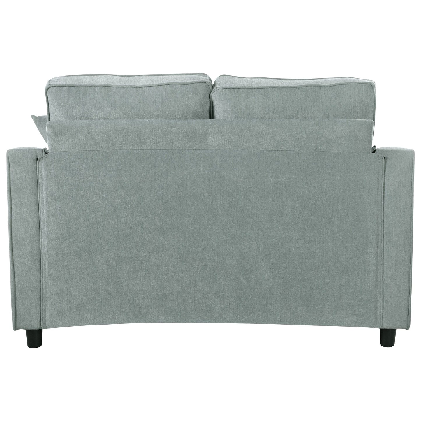 Divano letto con chaise longue in ciniglia, divano imbottito con schienale trapuntato e 2 cuscini staccabili per soggiorno