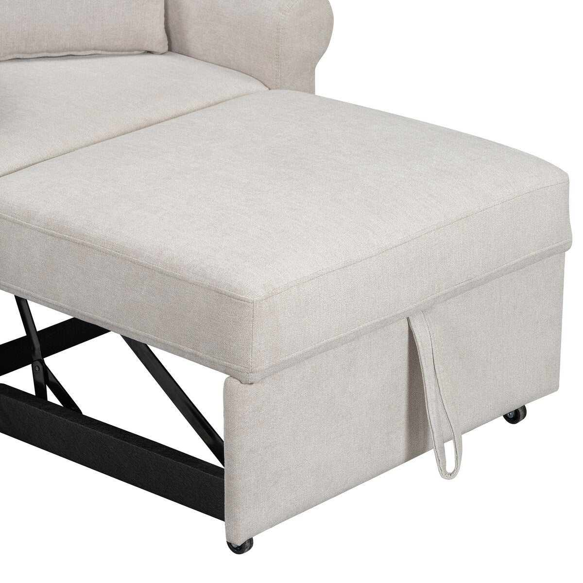 Poltrona letto trasformabile in ciniglia con schienale regolabile, poltrona 3 in 1 che si trasforma in letto, letto singolo per soggiorno
