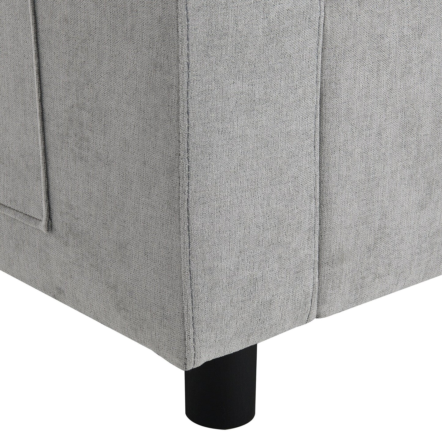 Divano componibile modulare in ciniglia con tasche portaoggetti, divano a U da 5 posti con cuscini, divano Cloud con 2 pouf mobili