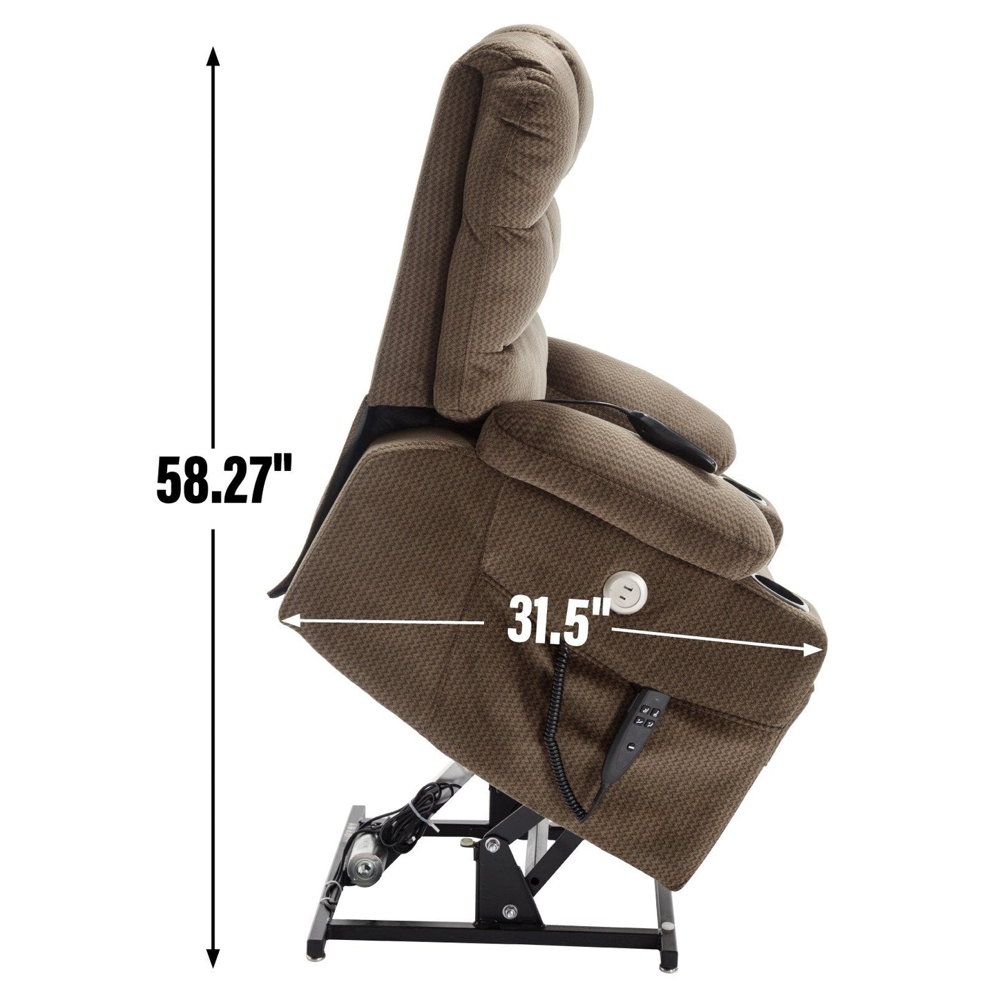 Poltrona reclinabile elettrica Chenille