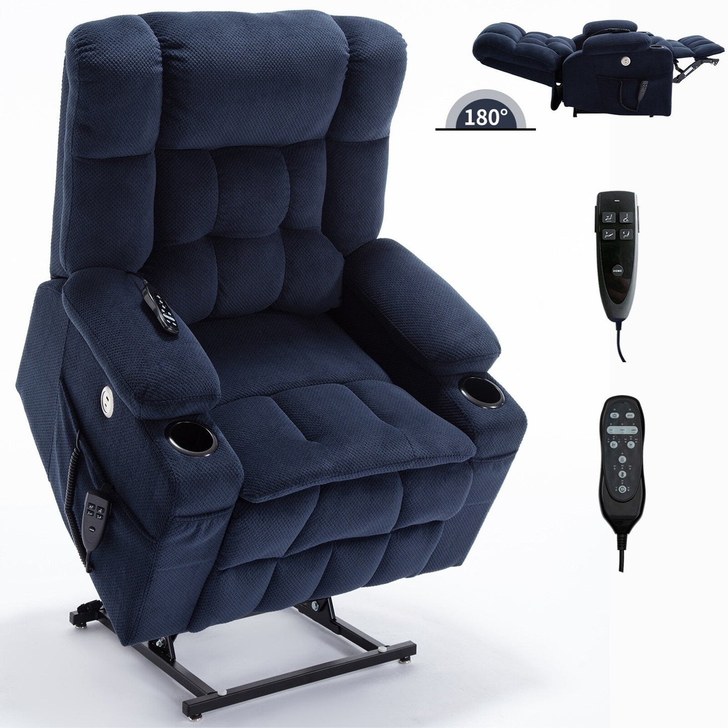 Poltrona reclinabile elettrica Chenille