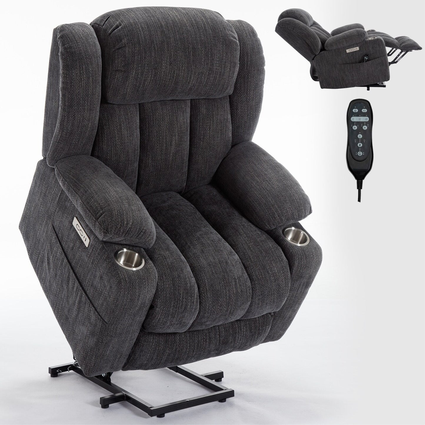 Poltrona reclinabile elettrica Chenille
