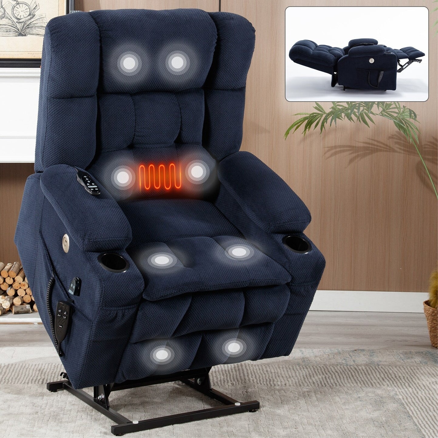 Poltrona reclinabile elettrica Chenille