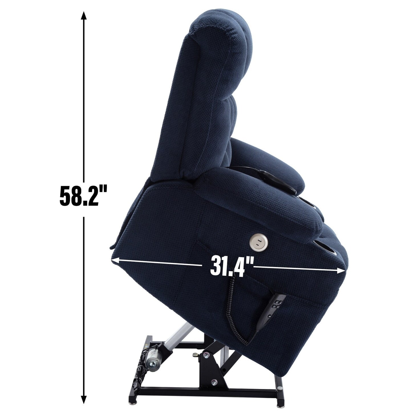 Poltrona reclinabile elettrica Chenille