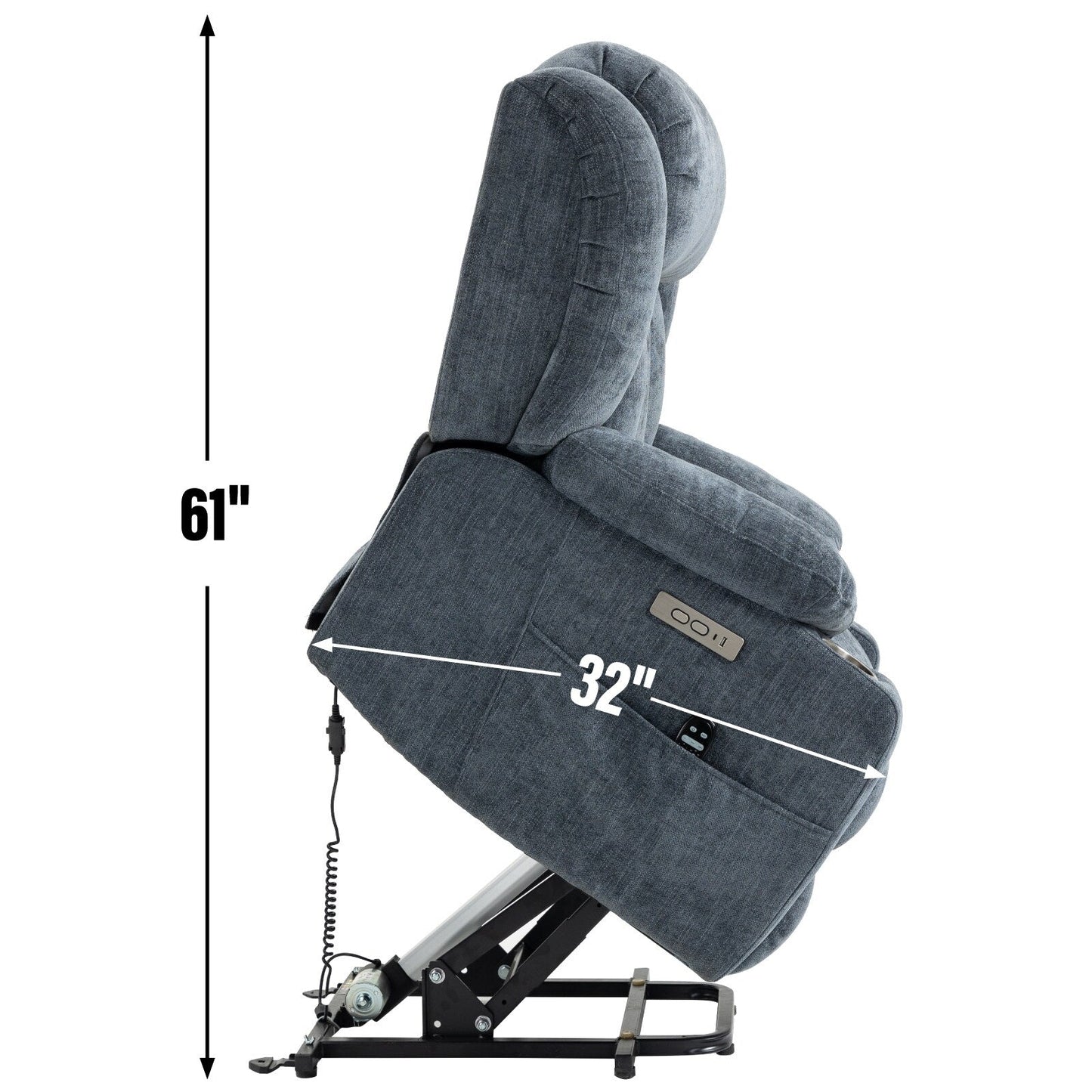 Poltrona reclinabile elettrica Chenille