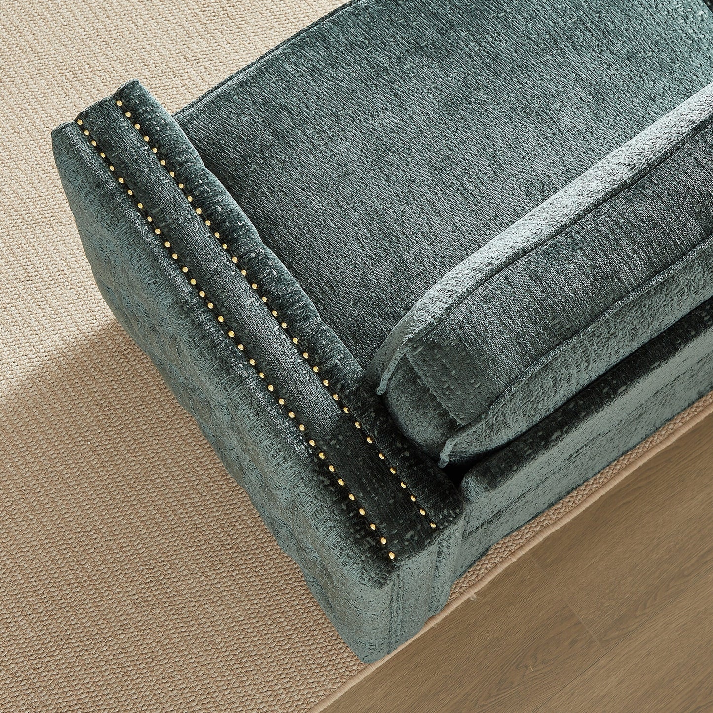Divano letto in ciniglia con materasso in memory foam