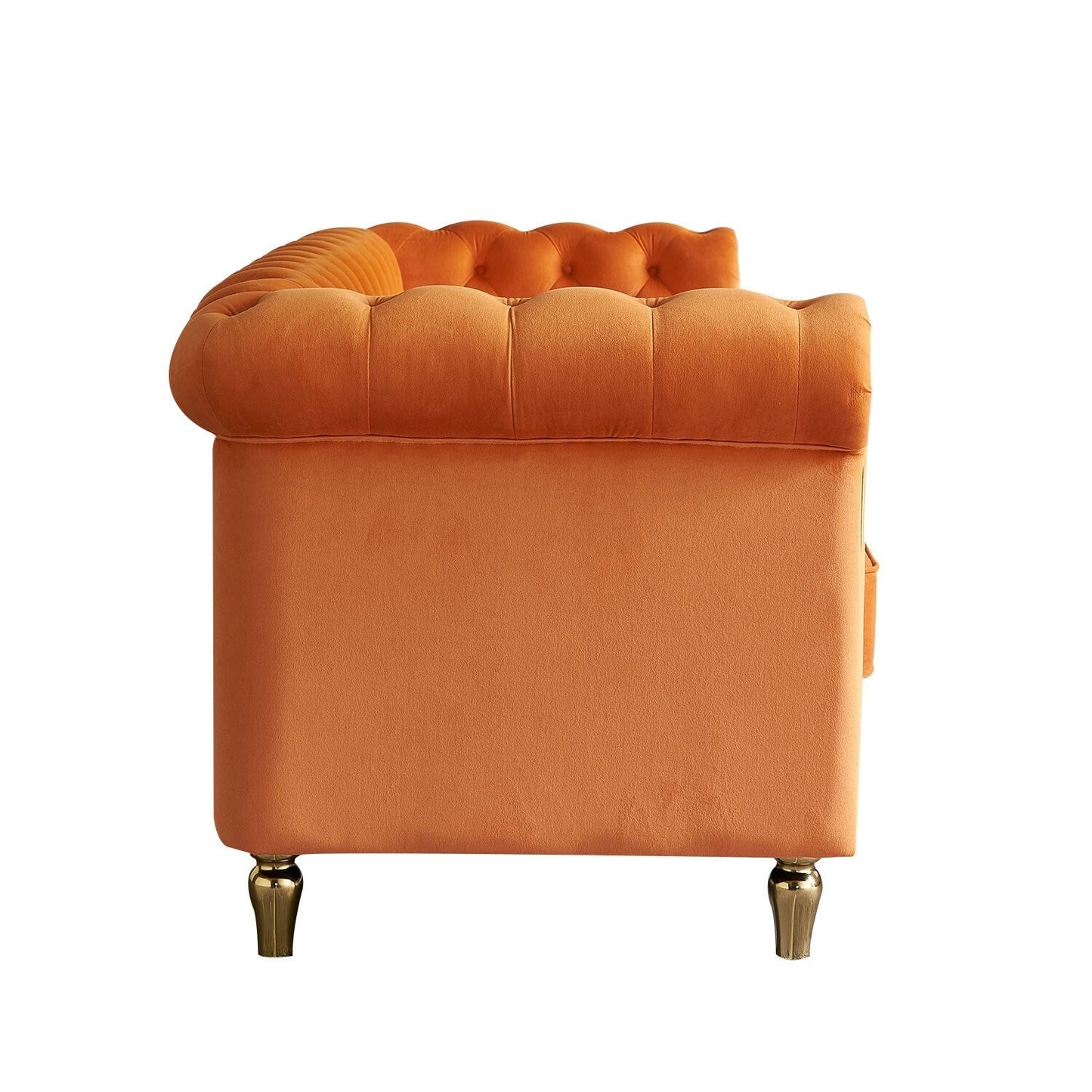 Divano Chesterfield in velluto da 84,65 pollici - 30,31 x 31,50 x 84,65