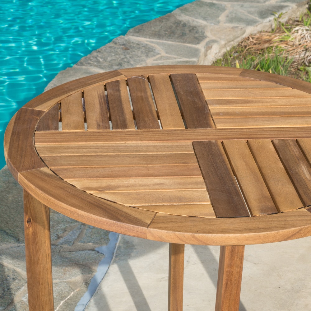 Set da bistrot in legno da esterno Coronado da 3 pezzi di Christopher Knight Home - N/D