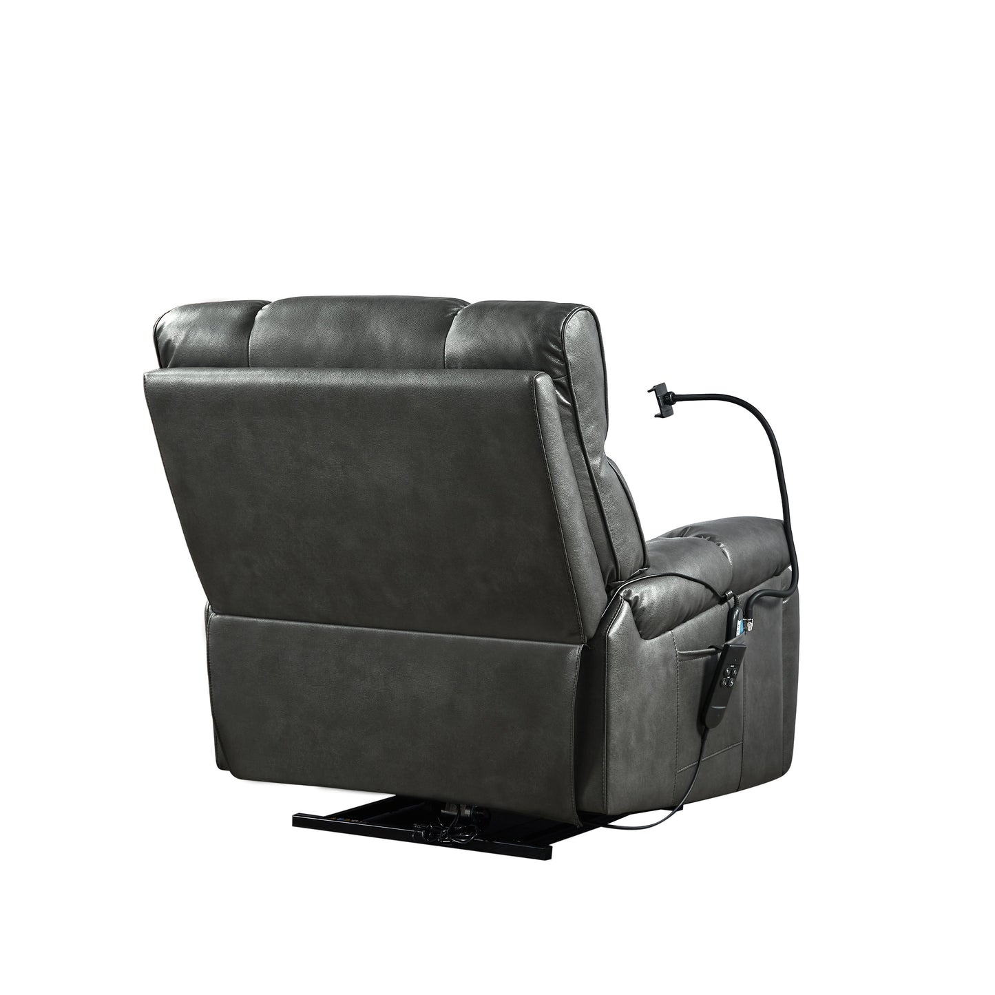 Poltrona reclinabile elettrica con supporto per telefono e massaggio Christopher Knight Home Motors