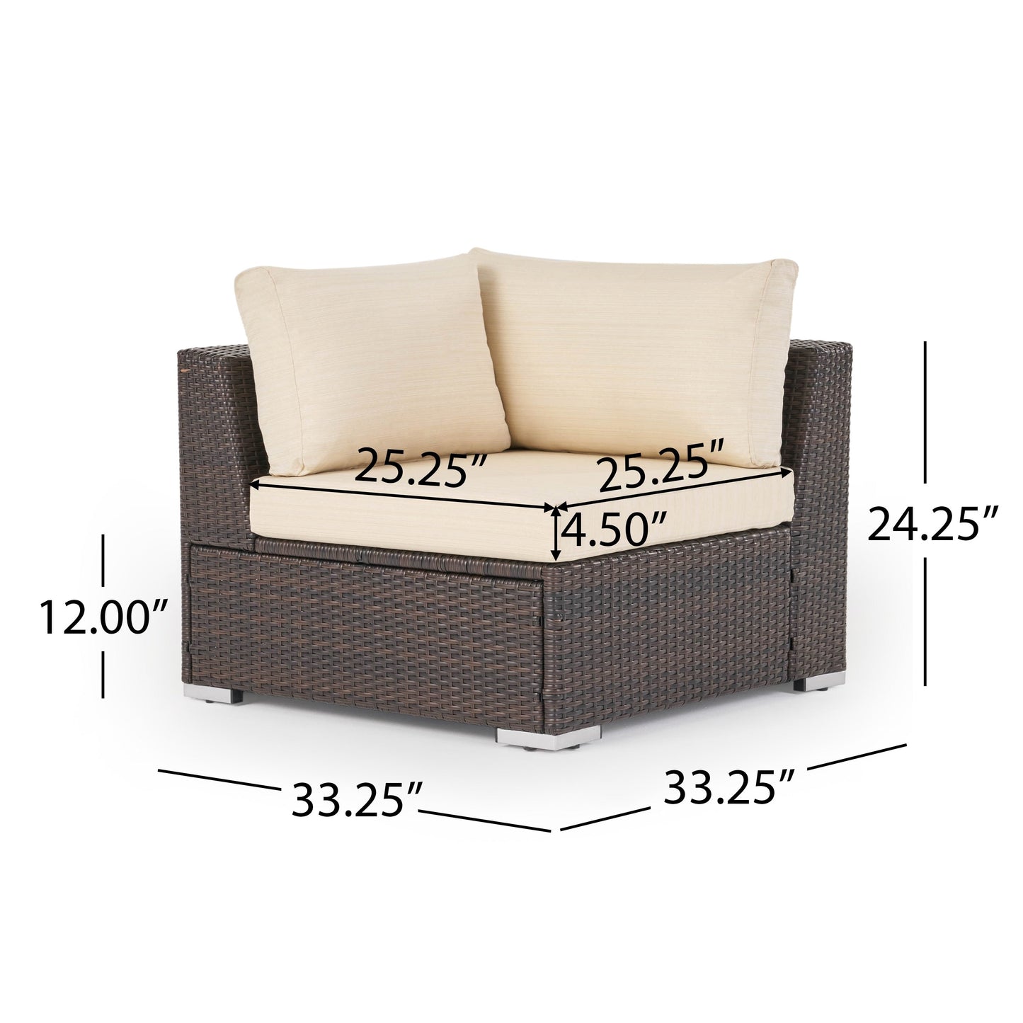Christopher Knight Home Santa Rosa Outdoor Set di 7 sedute in vimini componibili